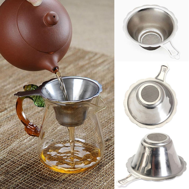 Loose Leaf Tea Infuser - ชาตาข่ายReusableชากรองกาน้ําชาสแตนเลสหลวมชาเครื่องเทศกรองDrinkwareอุปกรณ์ครัว