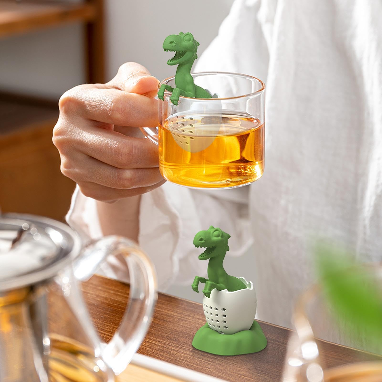 ที่กรองชาซิลิโคนที่กรองชาดํากร - Loose Leaf Tea Infuser บทวิจารณ์และราคา