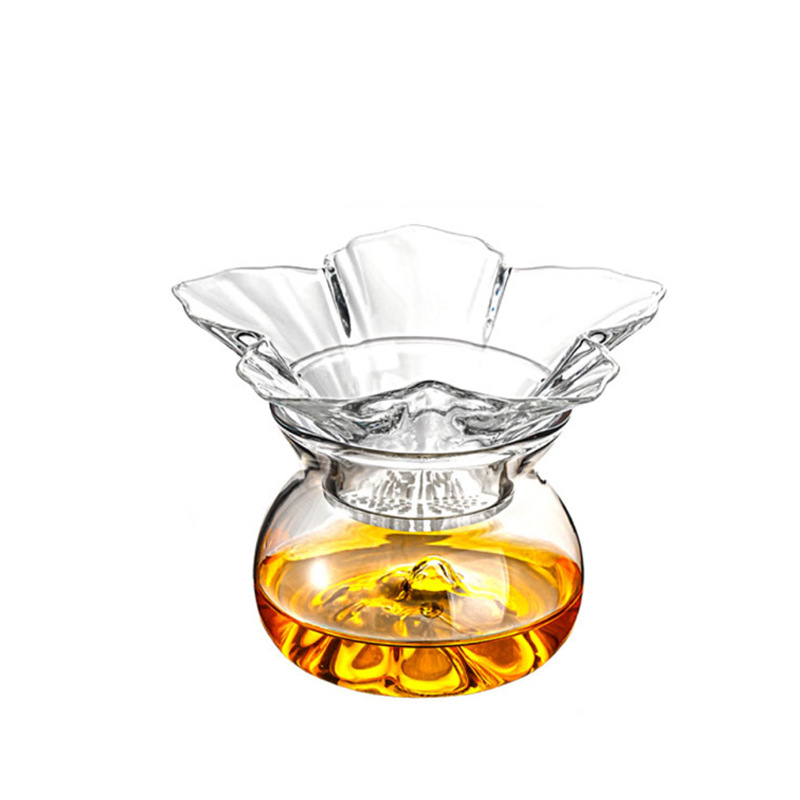 ที่กรองชาแก้วพร้อมฐานรองลายดอก - Loose Leaf Tea Infuser บทวิจารณ์และราคา